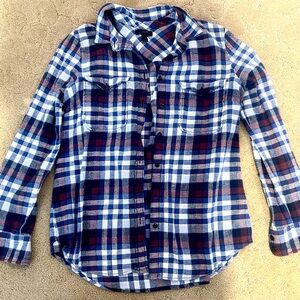 J. Crew Kids Plaid Shirt - Navy and Burgundy